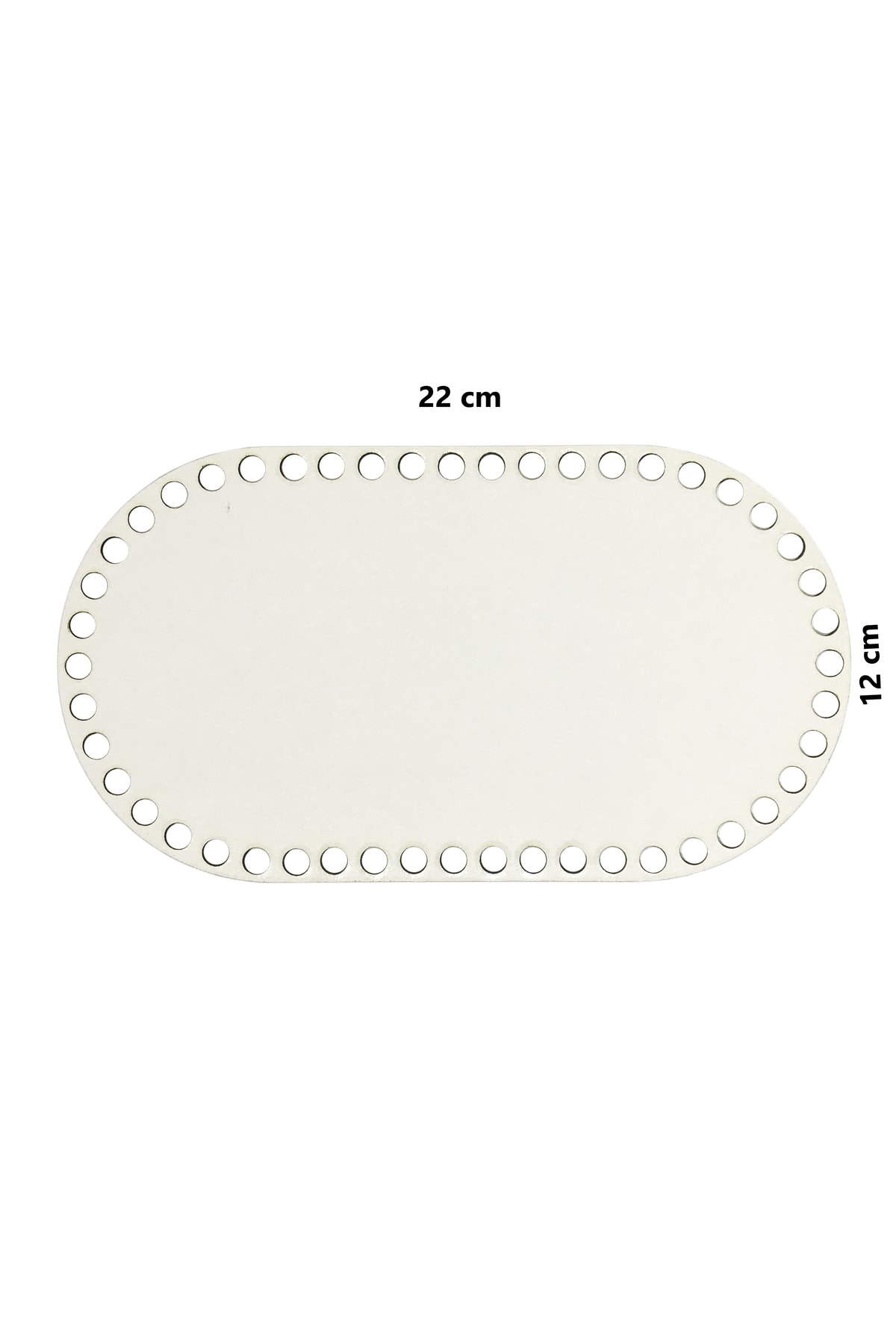 Genel Markalar Ahşap Sepet Tepsi Tabanı 22x12 Cm Oval Beyaz Çift Yüz 3mm Mdf