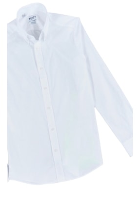 Erkek Beyaz Slim Fit Düğmeli Yaka Smart Casual Gömlek SC4002
