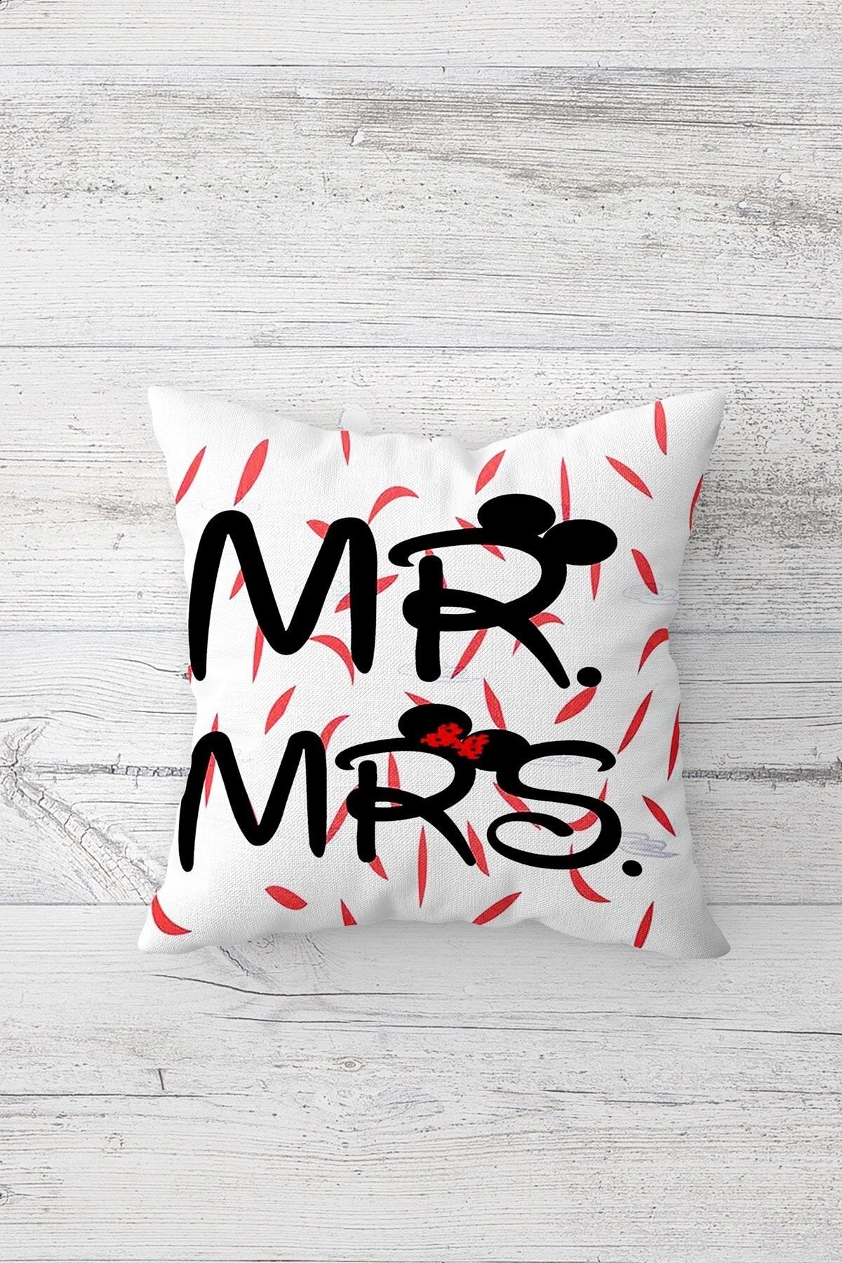 on the clouds-Mr & Mrs Double Sided Printed Hidden Zippered Pillowcase Throw Pillow Seat Pillowcase 1