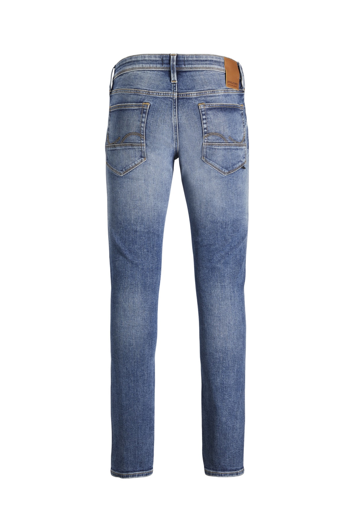 شلوار جین جک اند جونز مردانه پنبه - الاستین آبی جین راسته Slim Fit/اسلیم فیت فاق کوتاه   Slim/اسلیم فیت  | Jack & Jones 12201647 - تصویر 6