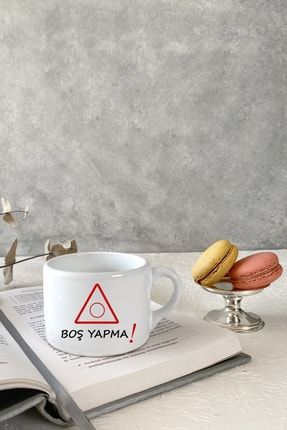 Boş Yapma Beyaz Espresso Fincanı Kahve Kupası Kupa Bardak Kahve Fincanı KUP358-2