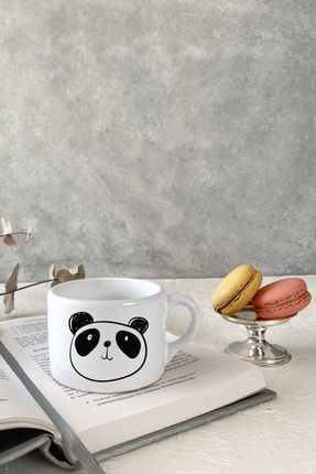 Panda Beyaz Espresso Fincanı Kahve Kupası Kupa Bardak Kahve Fincanı KUP366-2