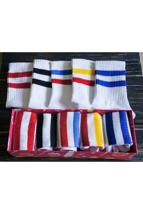 Renkli Çizgili Çoraplar 5 Çift SBK9000