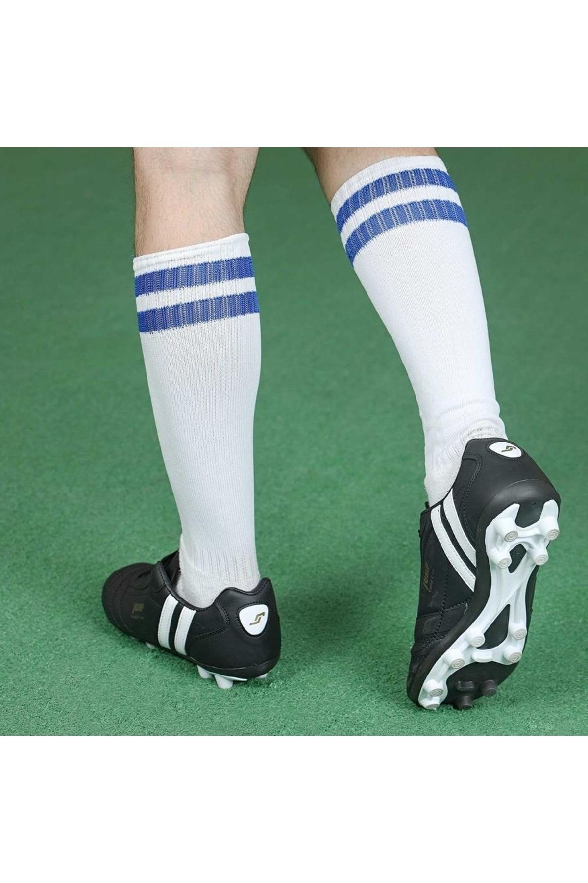 کفش چمن مصنوعی داخلی مشکی مردانه 13256 Crampon Astroturf Field فوتبال Jump