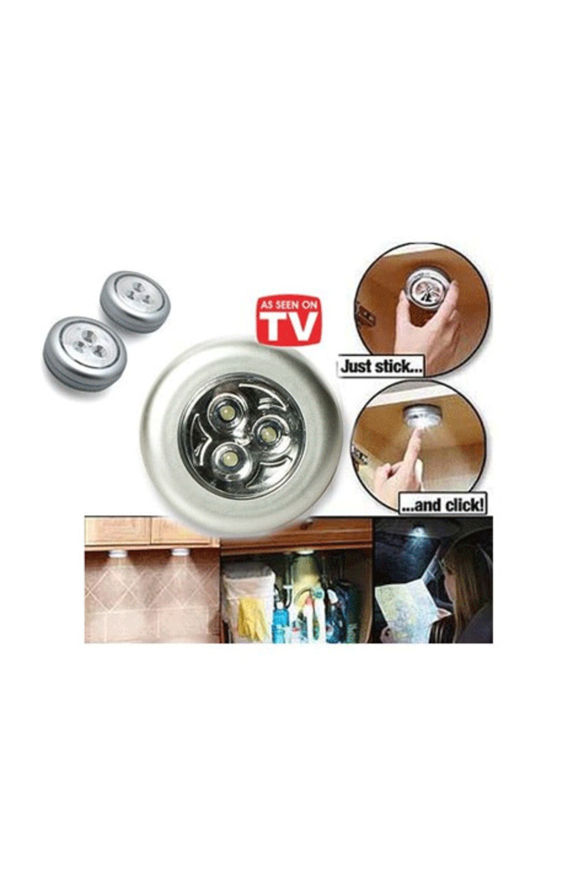 Touch Led Lamp 1 Pc Wireless Spot Lighting Led Light With Battery Inside Cabinet