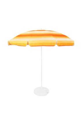 Plaj Şemsiyesi 10 Telli Eğilebilir 2 mt Bidonlu Sarı Turuncu 98712300021