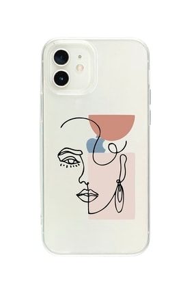 Iphone 12 Mini Uyumlu Women Art Desenli Premium Şeffaf Silikon Kılıf apple 12 mini dsn