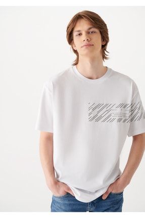 Pro Beyaz Tişört Loose Fit / Bol Rahat Kesim 0610610-620