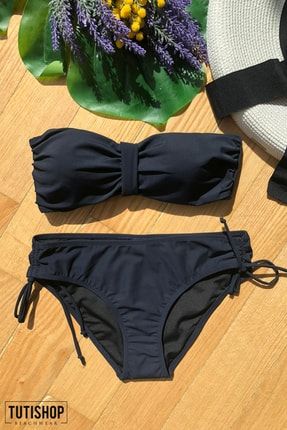 Soft Straplez Bikini Takım Lacivert 227329