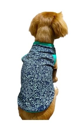 Flower Green Yazlık Köpek Tişörtü, Köpek Kıyafeti BNZ202206020056