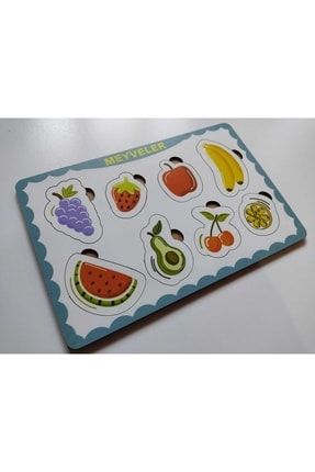 Ahşap Renkli Meyveler Eğtici Puzzle-yapboz Çocuk Ve Aile Oyunu BEMİ0000012