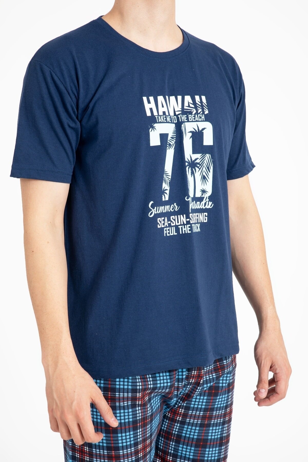 TAMPAP  Erkek Baskılı Pijama Takımı Kısa Kollu - Görsel 4