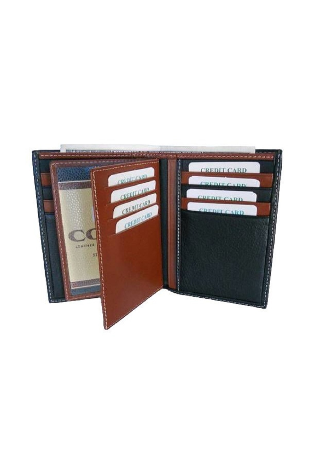 کیف پول مردانه قهوه ای Zenga | 102-04 Soft Garni اورجینال - تصویر 2