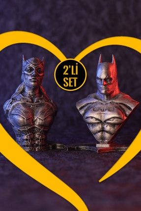 Batman & Batgirl 2'li Figür Seti 10 cm batset2li
