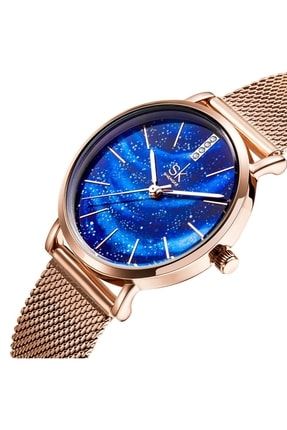Sk Yıldızlı Mavi Kadın Japon Kuvars Saat. Yerli Tasarım Kutusu Ve Sezon Özel Fular Ile K0103L