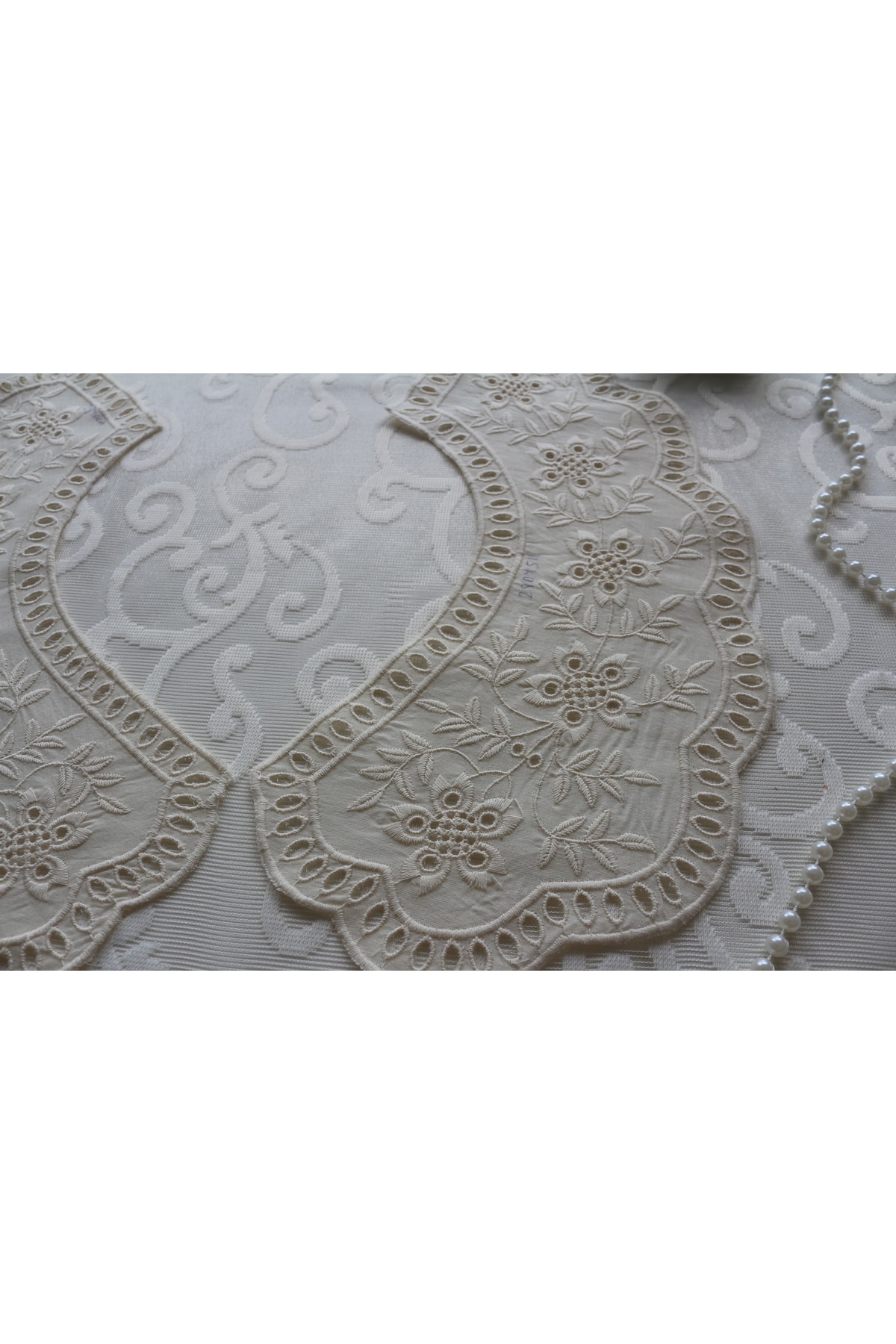 Vintage Cotton Scallop Raw Collar(FACTORY TO RING)