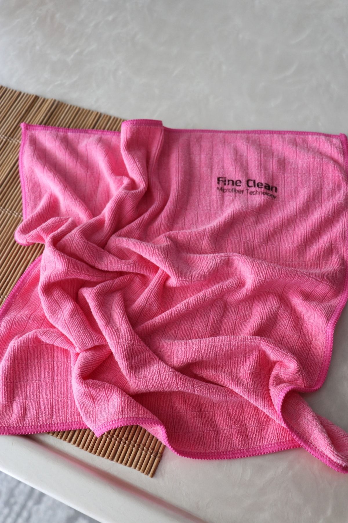 fine class-Fine Clean (3 Pieces) Microfiber Checked Dust and Kitchen Cloth 40*40 3