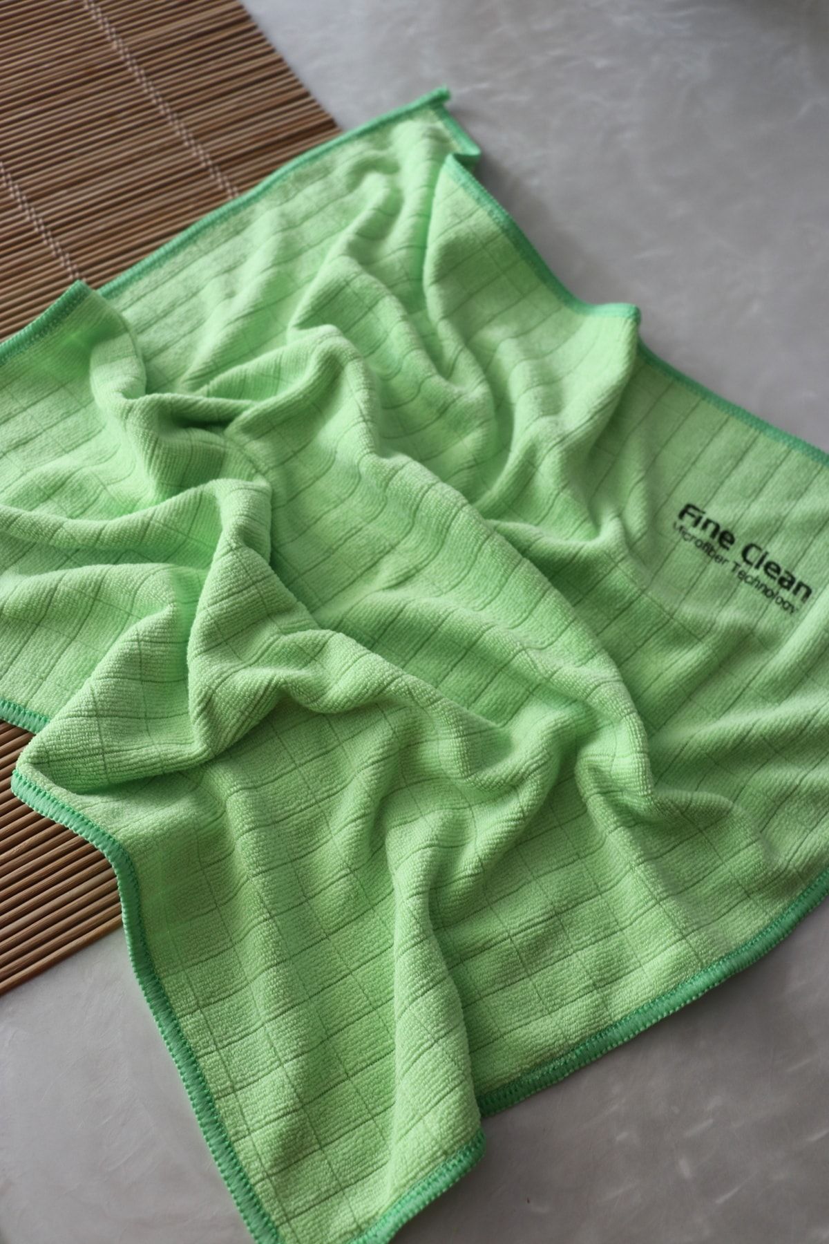 fine class-Fine Clean (3 Pieces) Microfiber Checked Dust and Kitchen Cloth 40*40 7