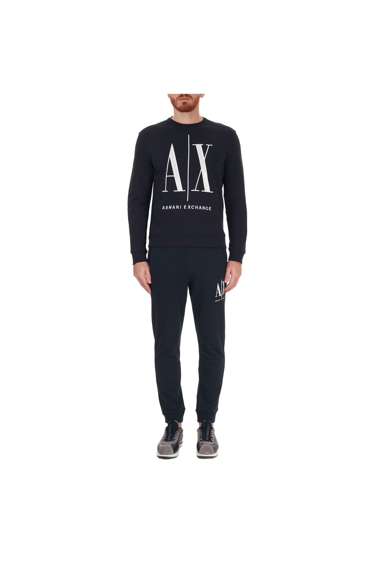 Armani Exchange-Pantaloni de sport Jogger tricotați din bumbac pentru bărbați 7