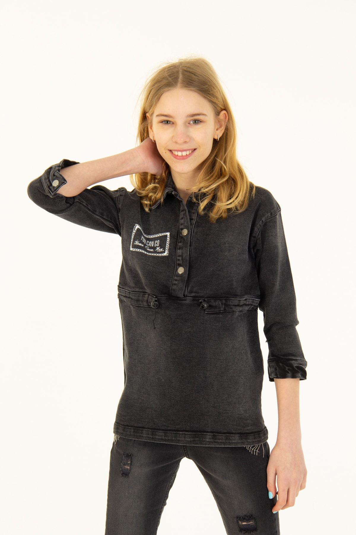 Denim shirt hot sale girls