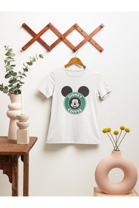 Disney Coffee Günlük Baskılı T-shirt 1130