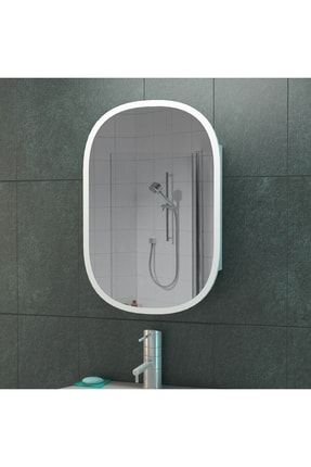 Flora Side Banyo Dolabı Aynalı 45*60 Cm (BEYAZ MEŞE) FLRH0094