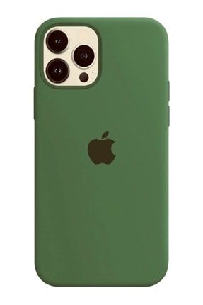 Iphone 13 Pro Uyumlu Kılıf Haki Yeşil Lansman Kılıf Içi Kadife 13ProLogolu