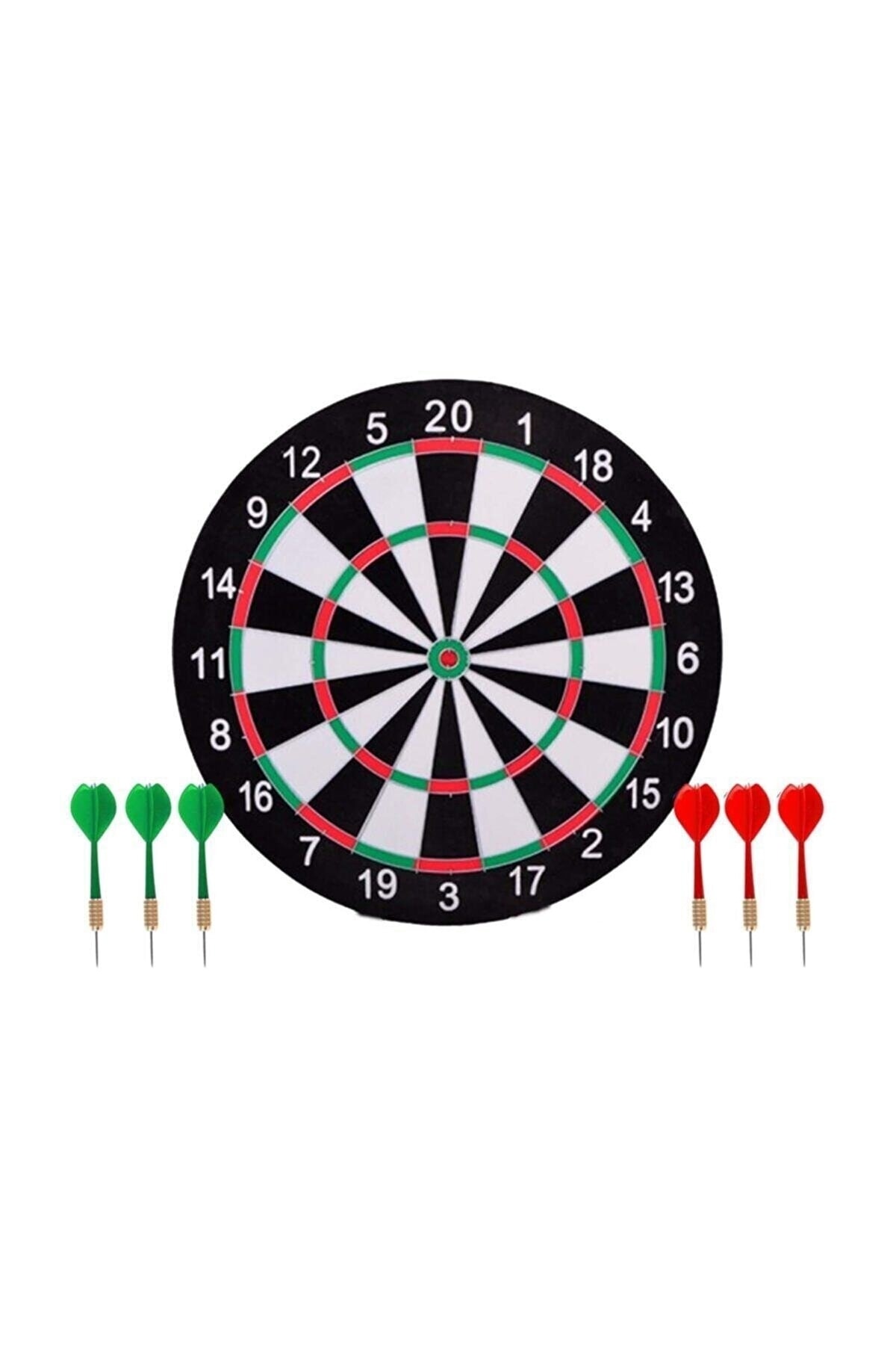 Brother Toys Büyük Boy Çift Taraflı Dart Seti 37cm Dart Hedef Tahtası 6 Oklu