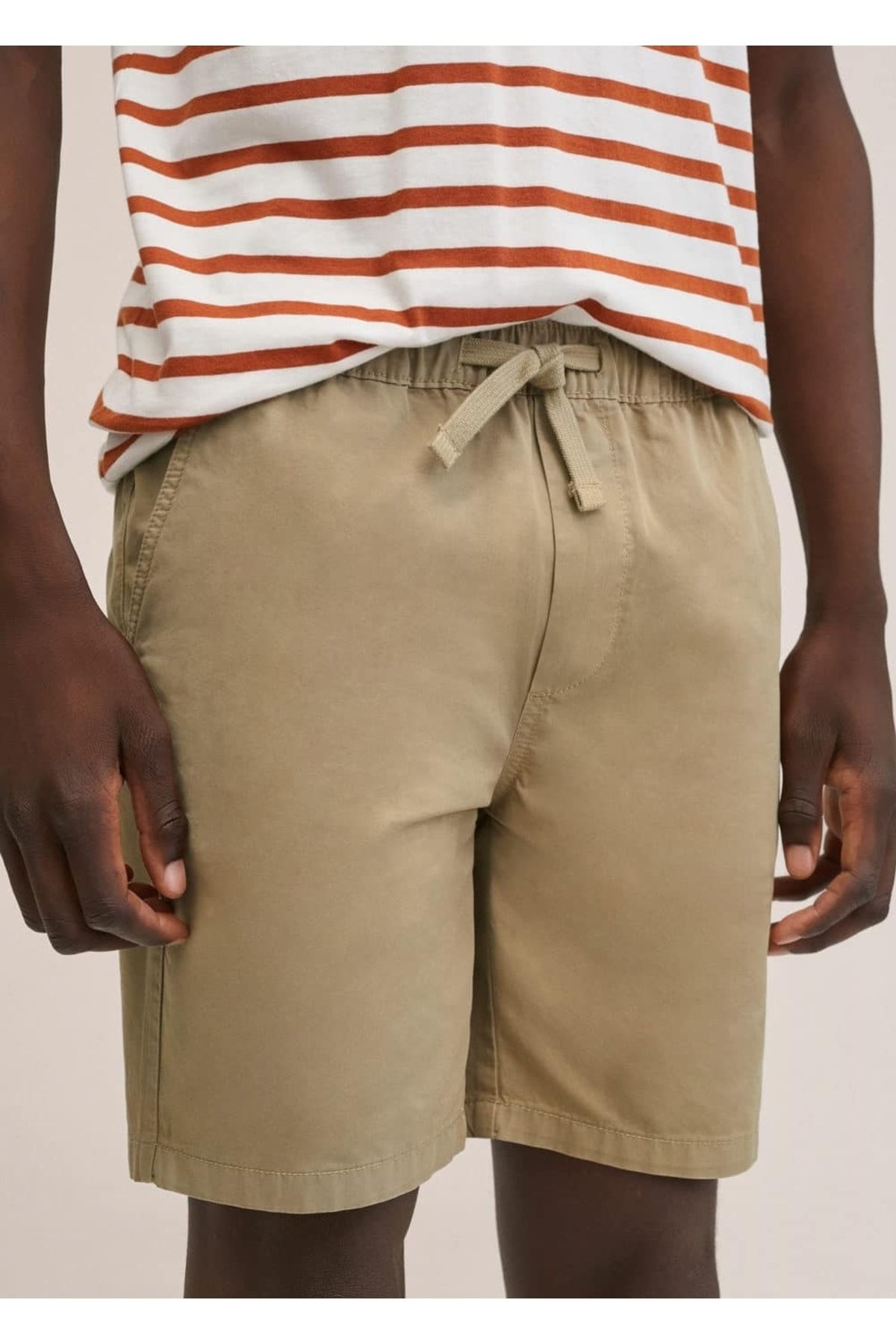 Mango Teen-Beige Plus Size Shorts & Bermuda for Kids 6