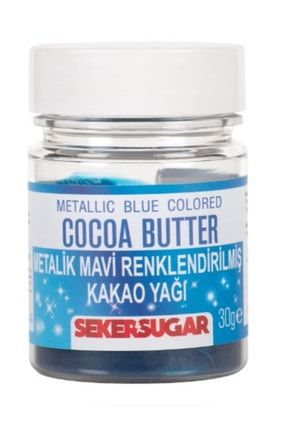 Metalik Mavi Yenilebilir Renklendirilmiş Kakao Yağı 30 Gr Cacao Butter TYC00471866277