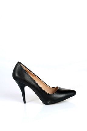 Günlük Rahat 9 Cm Topuklu Stiletto Siyah Kadın Ayakkabı PRA-6331688-105660