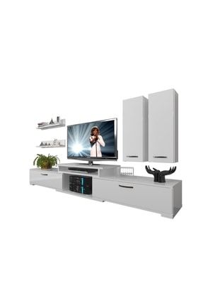 Flex 5d Mdf Tv Ünitesi Tv Sehpası - Parlak Beyaz FLEX-5D-MDF