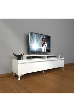 Ekoflex 4 Mdf Rustik Tv Ünitesi Tv Sehpası - Parlak Beyaz EKOFLEX-4-MDF-RUSTİK