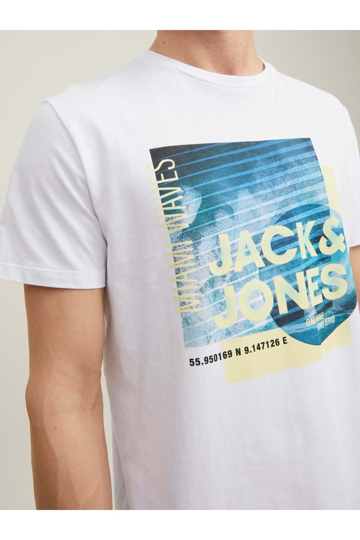 تیشرت مردانه سفید جک اند جونز | 122137711 اورجینال - تصویر 5