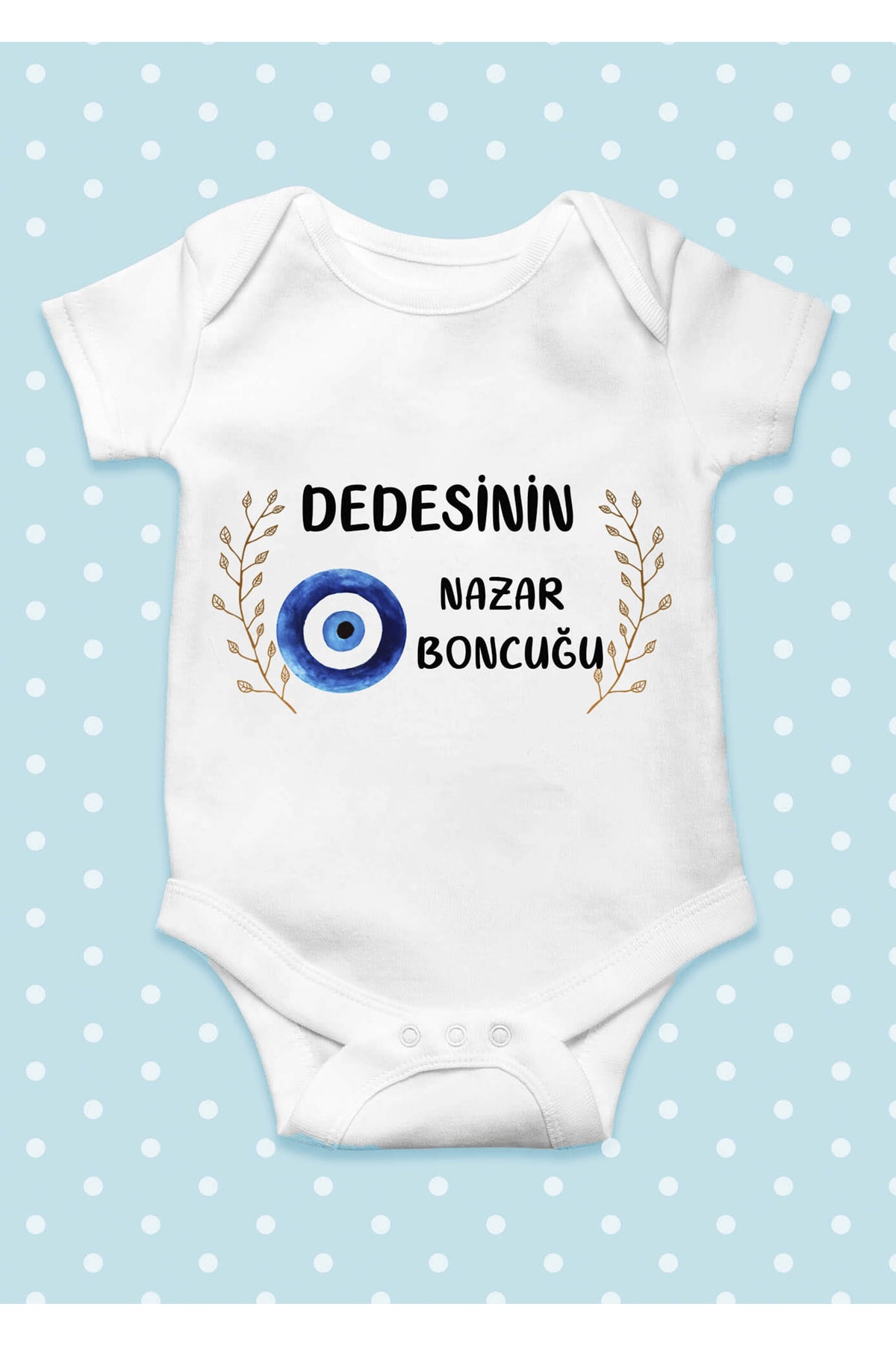 بادی کودک با مهره چشم بد خواهر نوشته شده  بادی کودک با مهره چشم بد خواهر نوشته شده