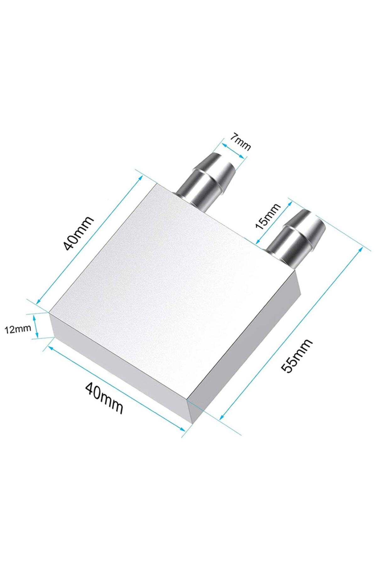 4x4cm Sıvı Su Aluminyum Soğutucu Blok Bilgisayar Cpu Grafik Gpu Anakart Xbox Lazer Kafa Soğutma Fan 8