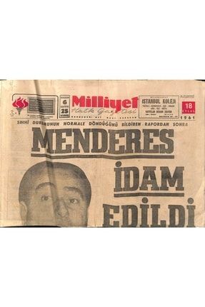 Milliyet Halk Gazetesi 18 Eylül 1961 - Menderes Idam Edildi Gz114477 GZ114477