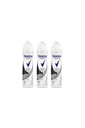 Anti-perspirant Sprey Deodorant Kadın Invisible Black White 150 Ml 3 Adet rexona black whıte 3