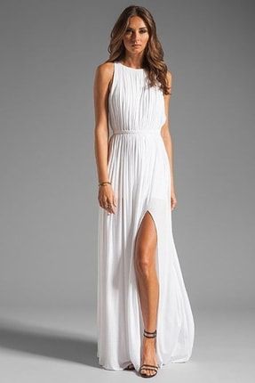 Uzun Maxi Şifon Elbise Astalı Mezuniyet Düğün Nişan Elbisesi dmnbş789
