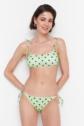 Yeşil Puantiyeli Bikini Üstü TBESS21BU0272
