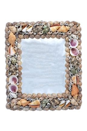 Duvar Aynası Deniz Kabuğu Çerçeveli Dekoratif Ayna HEDI-AYN-00
