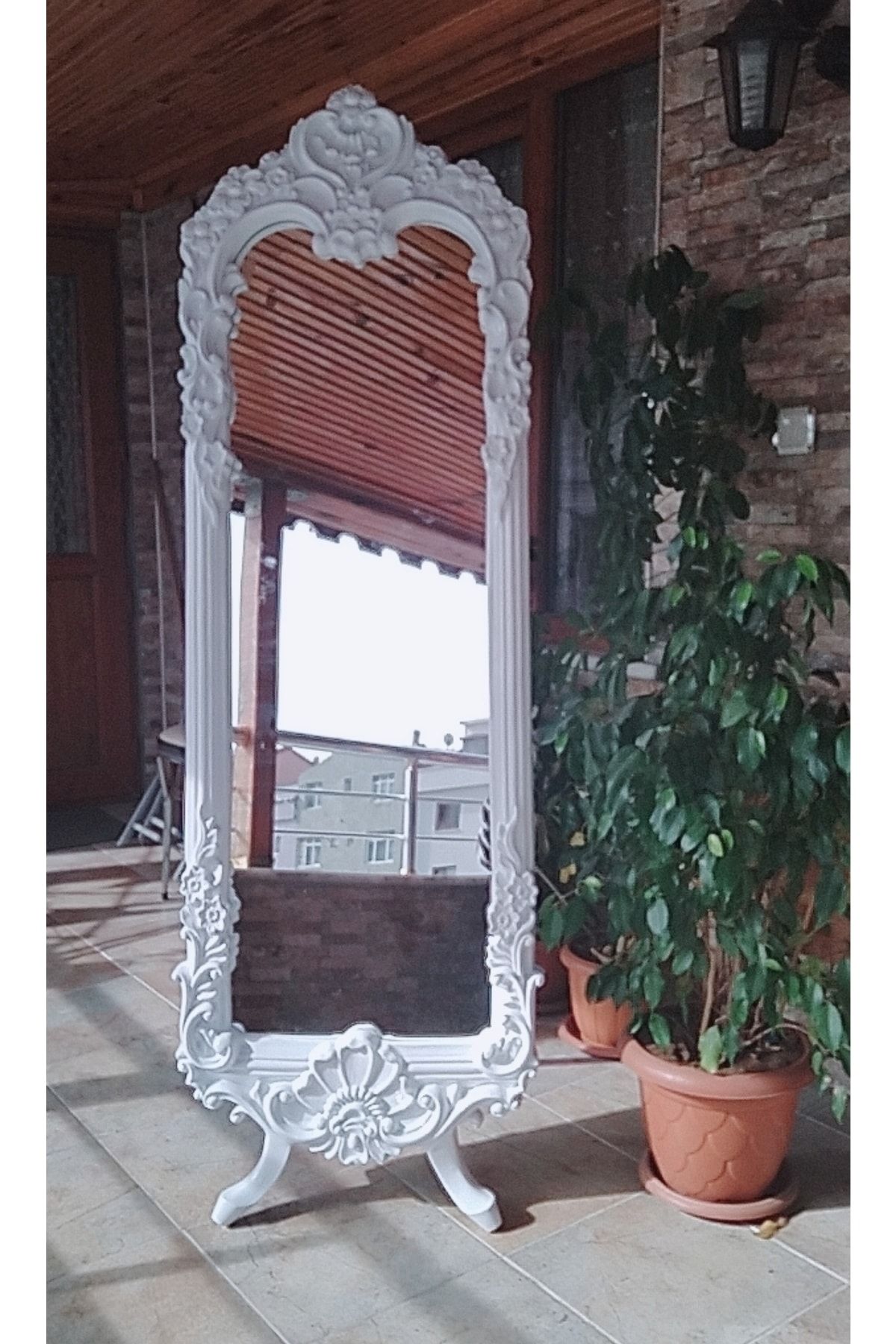 PAKİŞ KORNİŞ Ayaklı Boy Aynası (60*180)