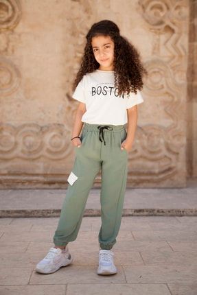 Zana Giyim Boston Baskılı Kız Çocuk Ikili Takım 10011049