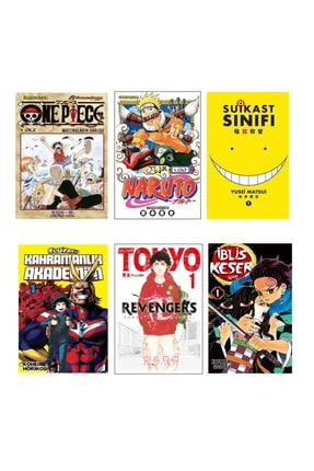Manga Başlangıç Seti 6lı One Piece,naruto,iblis Keser,suikast Sınıfı,kahramanlık Akademim,tokyo Rev mngabaslangıc6lı