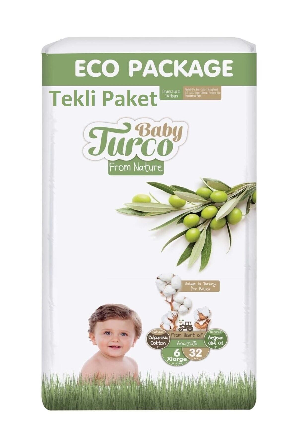 Baby Turco Bebek Bezi Ekonomik Paket 32'li (6 Numara)