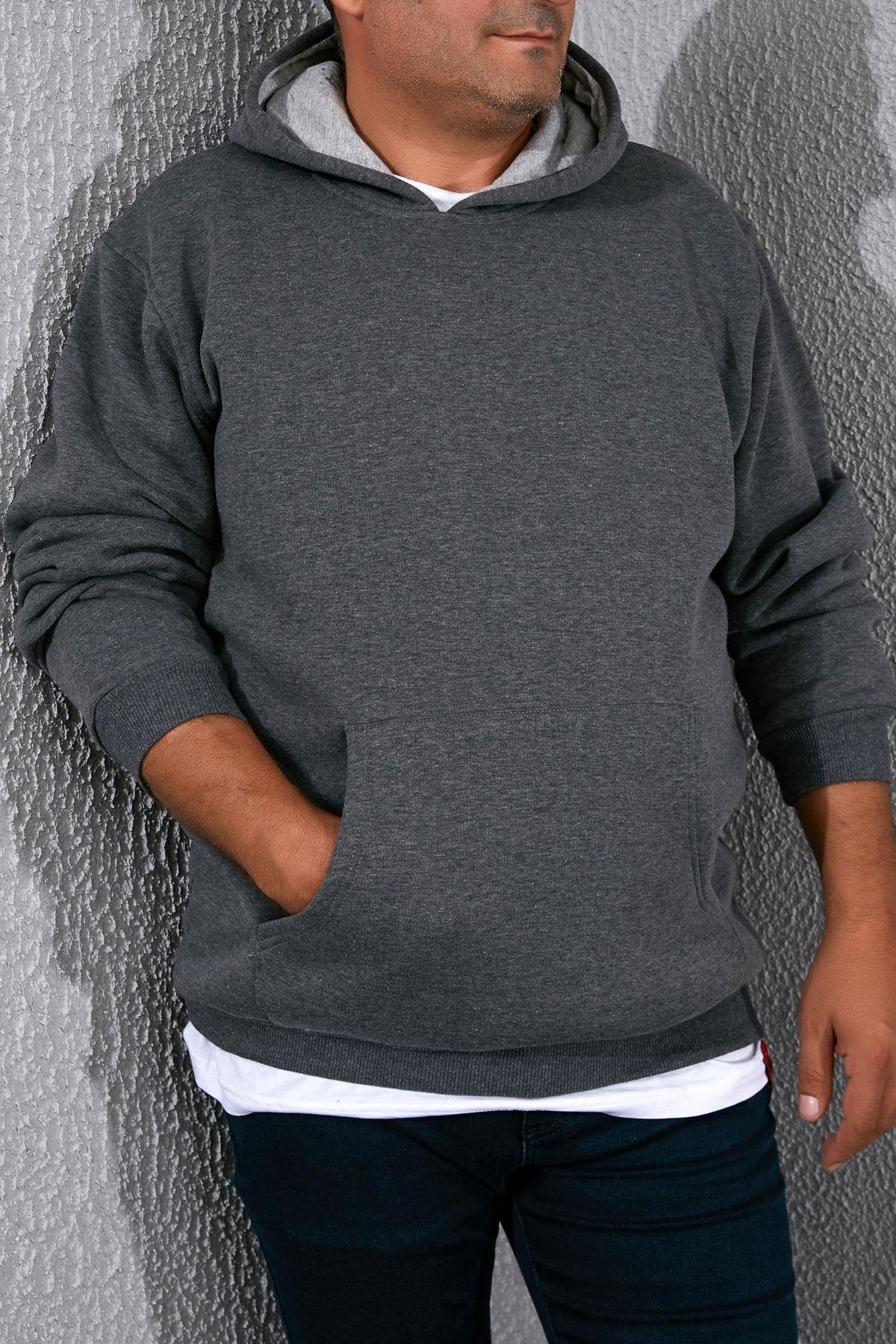 Sateen Men Sweatshirt Grau Regular Fit Fast ausverkauft FN8643