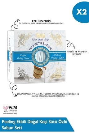 Peeling Etkili Doğal Keçi Sütü Özlü Sabun Seti TH-SET-0050
