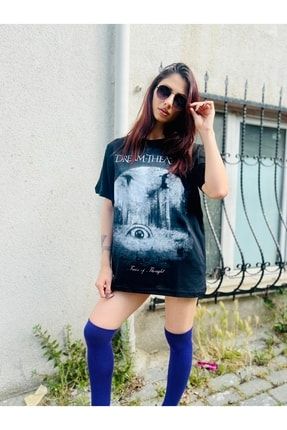 Siyah Renk Dream Theater Baskılı Unisex Rock Metal T-shirt tişört-Dream-Theater-Rock-Metal