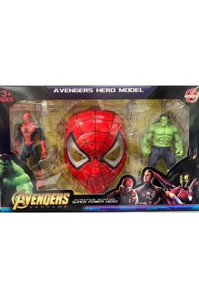 Oyuncak Avengers Spiderman Hulk Maskeli 3 Lü Set YM0101891