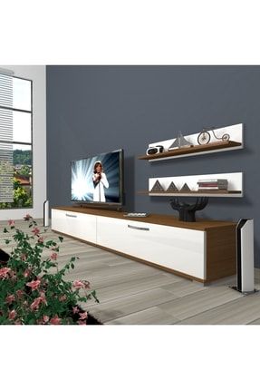 Eko 4 Slm Std Tv Ünitesi Tv Sehpası - Ceviz - Beyaz EKO-SLM